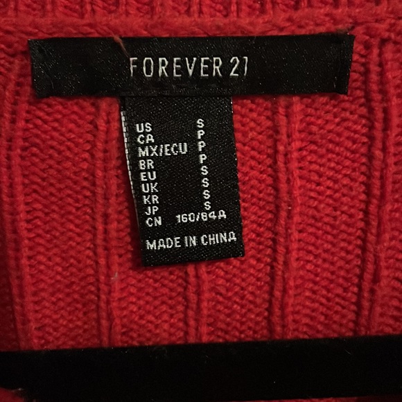 Forever 21 Horizontal Stripe Red Sweater - Picture 3 of 4